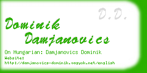 dominik damjanovics business card